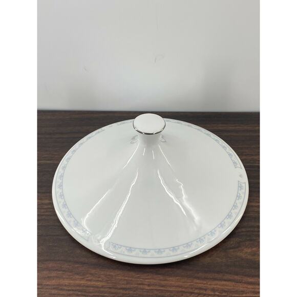 Excel Somerset REPLACEMENT LID for Round Covered Veg Serving Bowl Blue Floral - Picture 2 of 3